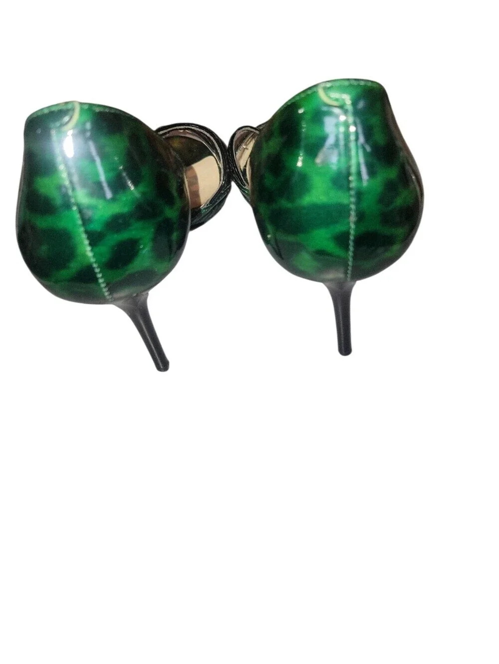 Jimmy Choo Green and Black Patent Leather  D'Orsay 3.5